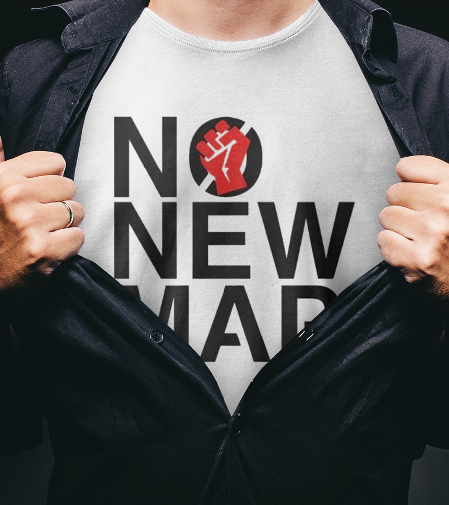 No New Map Protest Red Fist Symbol Virginia T-Shirt