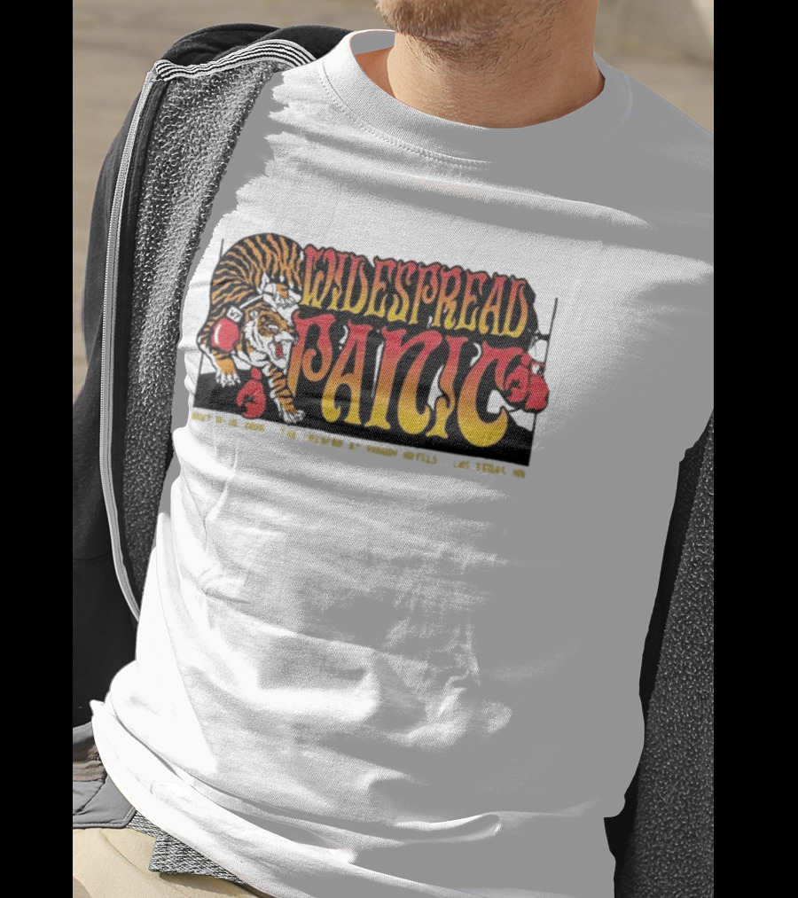 Widespread Panic May 8 10 2026 Las Vegas NV Tiger Boxing Gloves T-Shirt
