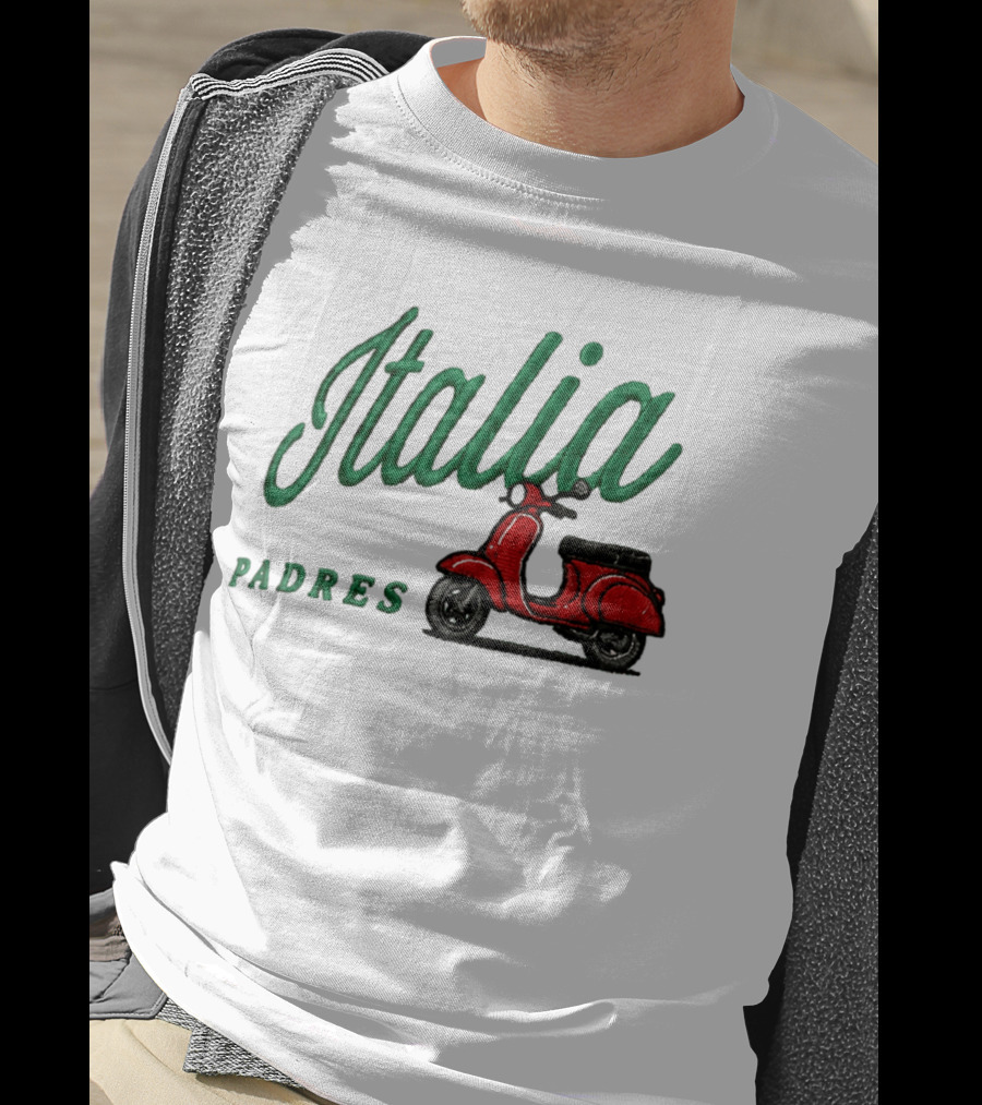 Italia Padres Red Scooter 2026 Italian Heritage Celebration Night Hat T-Shirt