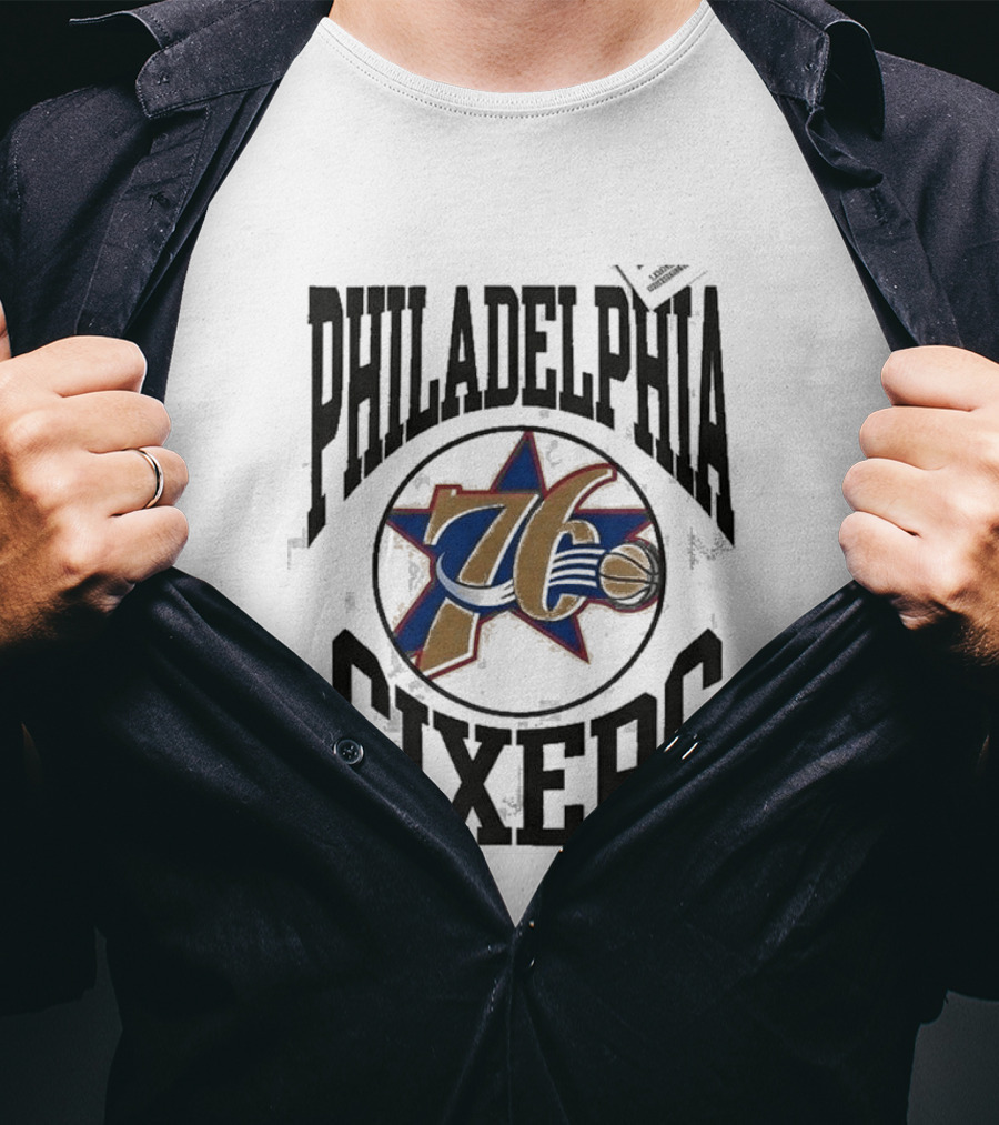 Philadelphia 76ers Rhiannon Ally Good Morning America Grey T-Shirt