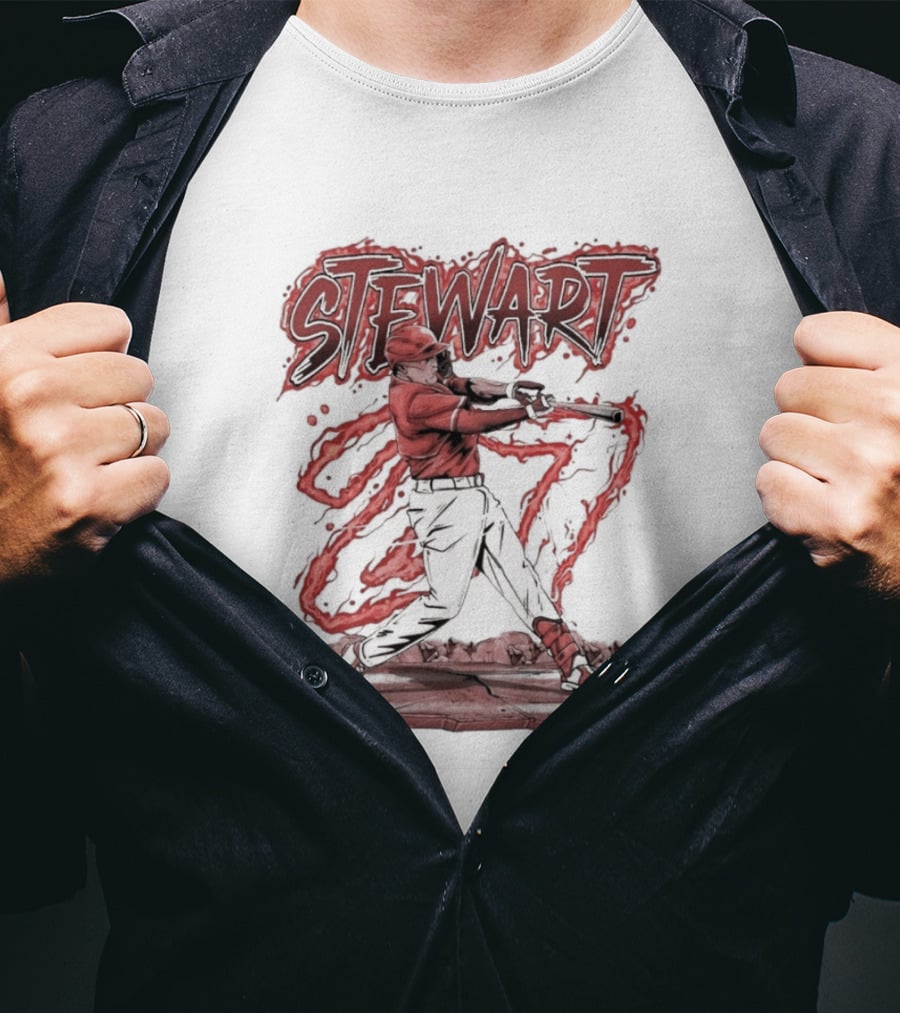 STEWART Powerful Baseball Swing T-Shirt