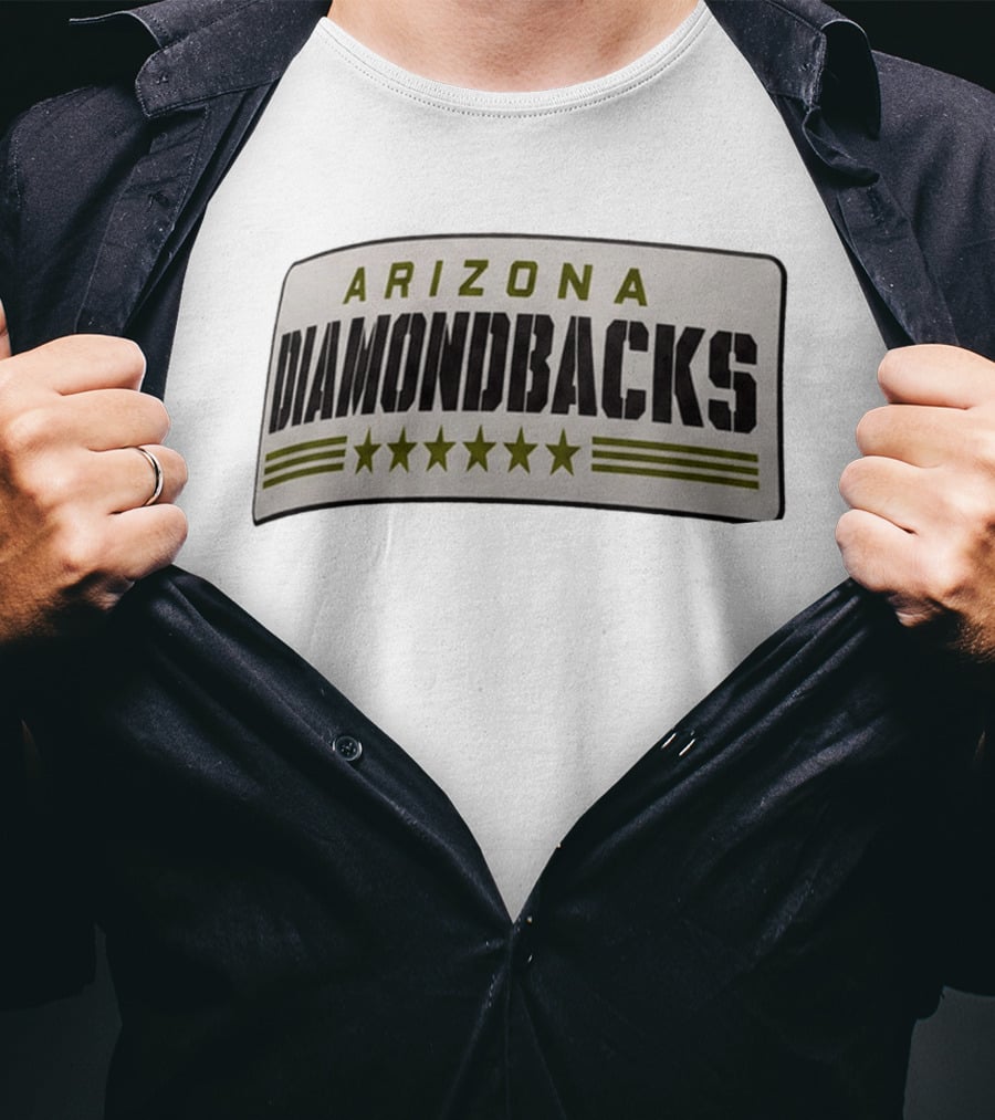 Arizona Diamondbacks Military Appreciation Stars 2026 Hat Giveaway T-Shirt