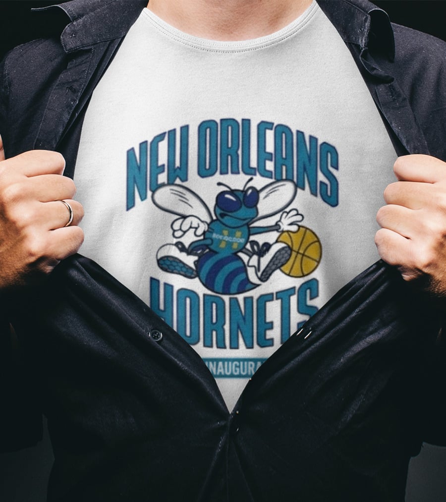 New Orleans Hornets Inaugural Season Basketball T-Shirt