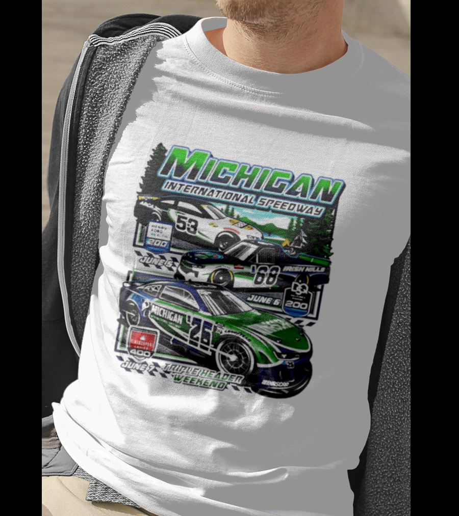 2026 Michigan International Speedway June 16 Race With Cars 58 And 88 T-Shirt