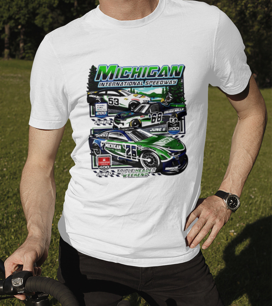 2026 Michigan International Speedway June 16 Race With Cars 58 And 88 T-Shirt