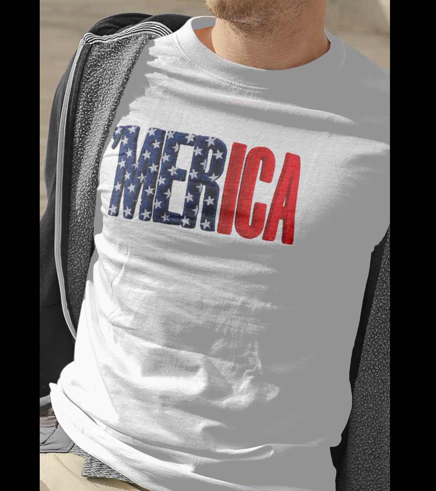 2026 USA 250th Merica Chrome White Camo Hat Stars Stripes T-Shirt