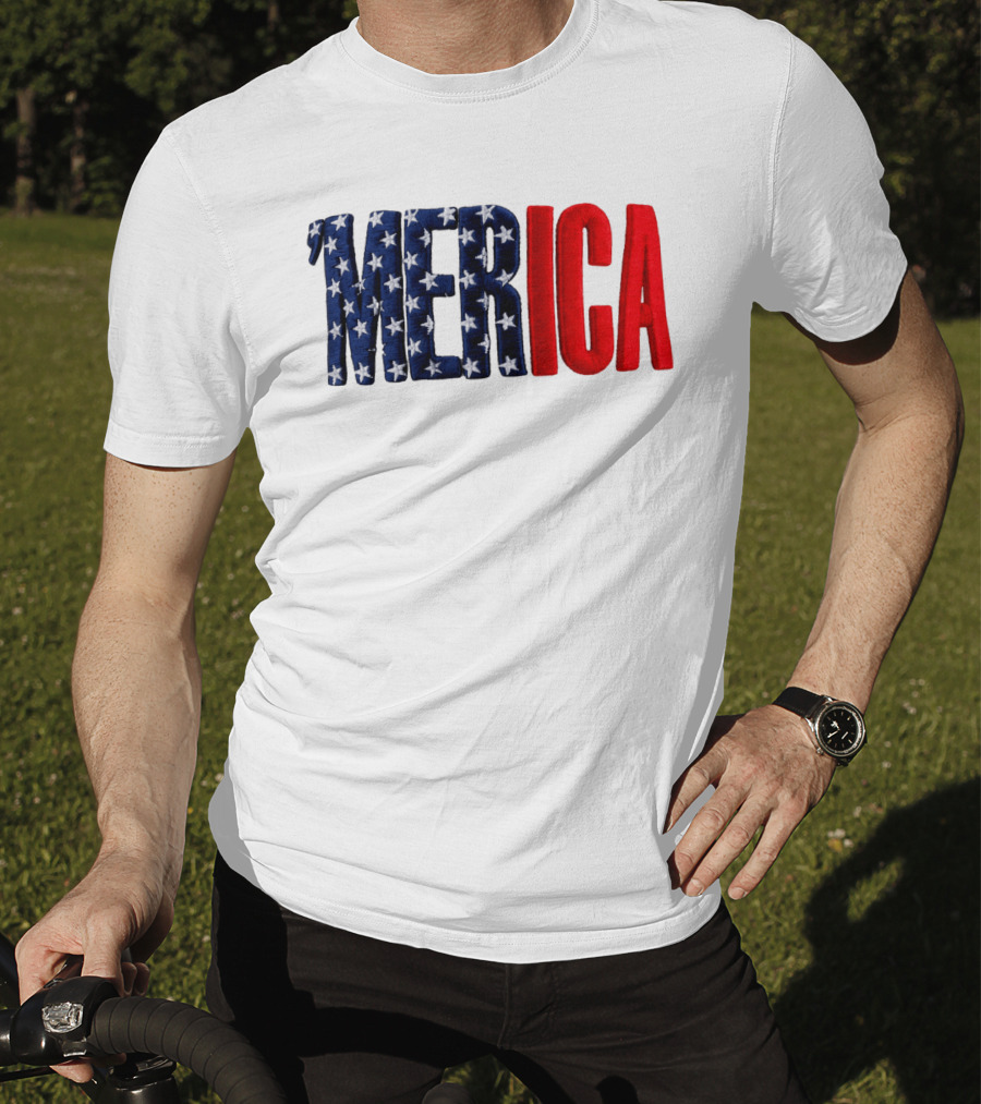 2026 USA 250th Merica Chrome White Camo Hat Stars Stripes T-Shirt