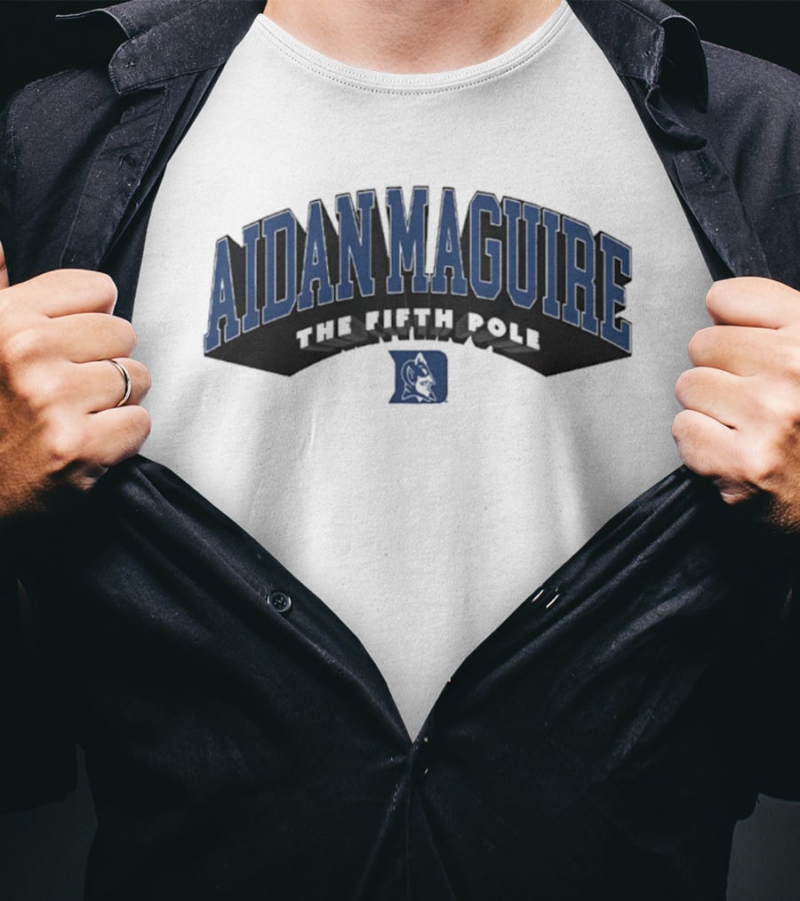 Aidan Maguire Duke Lacrosse The Fifth Pole Blue Devil T-Shirt