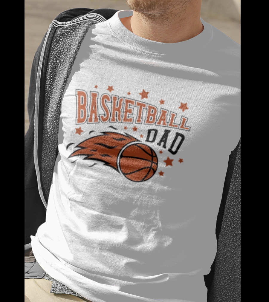 Basketball Dad Flame Stars 2026 T-Shirt