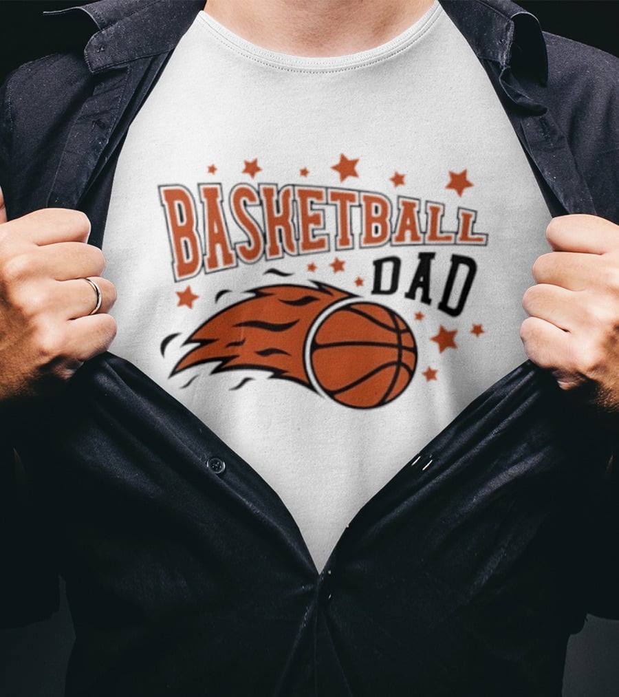 Basketball Dad Flame Stars 2026 T-Shirt