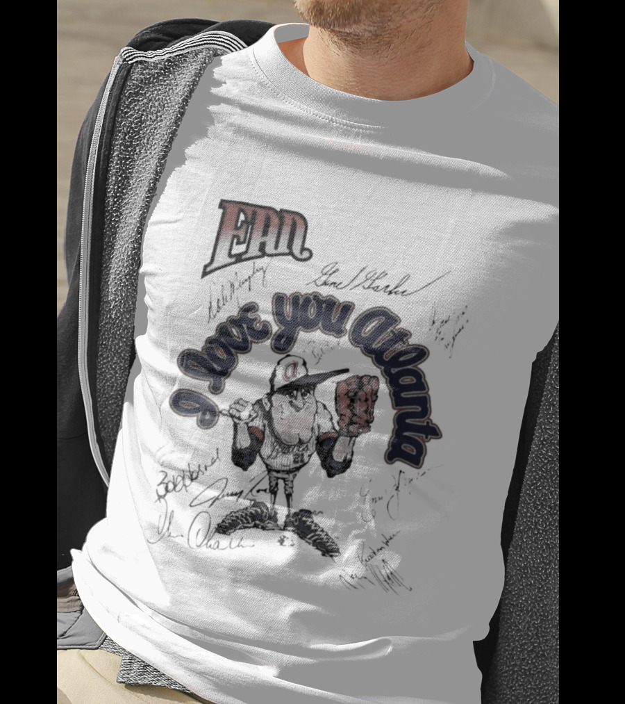 Bobby Cox I Love You Braves Baseball Caricature 1979 T-Shirt