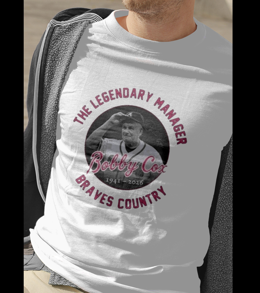 The Legendary Manager Bobby Cox Braves Country 1941 2026 T-Shirt
