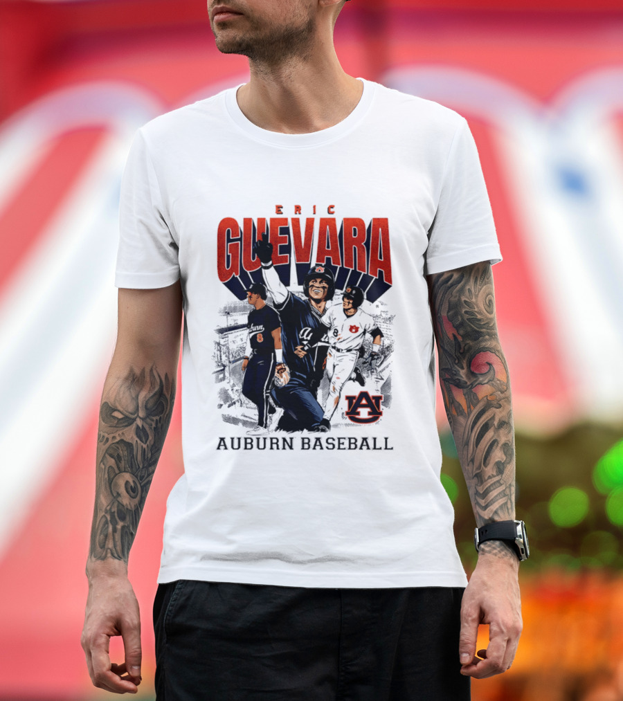 Eric Guevara Auburn Baseball Tigers Skyline T-Shirt