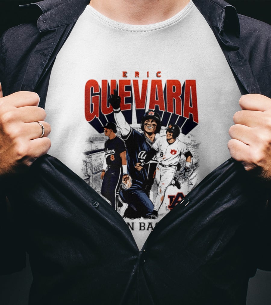 Eric Guevara Auburn Baseball Tigers Skyline T-Shirt