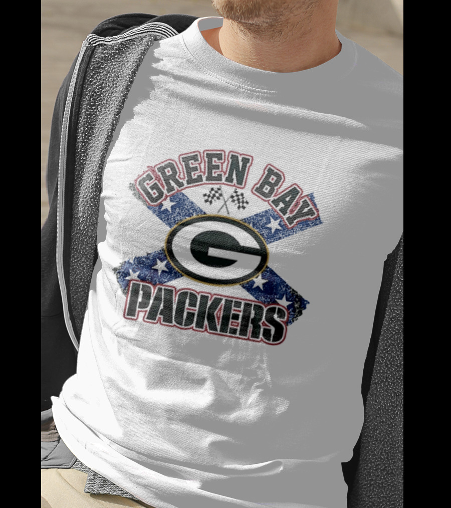 Green Bay Packers G Logo Dukes Of Hazzard Confederate Flag T-Shirt