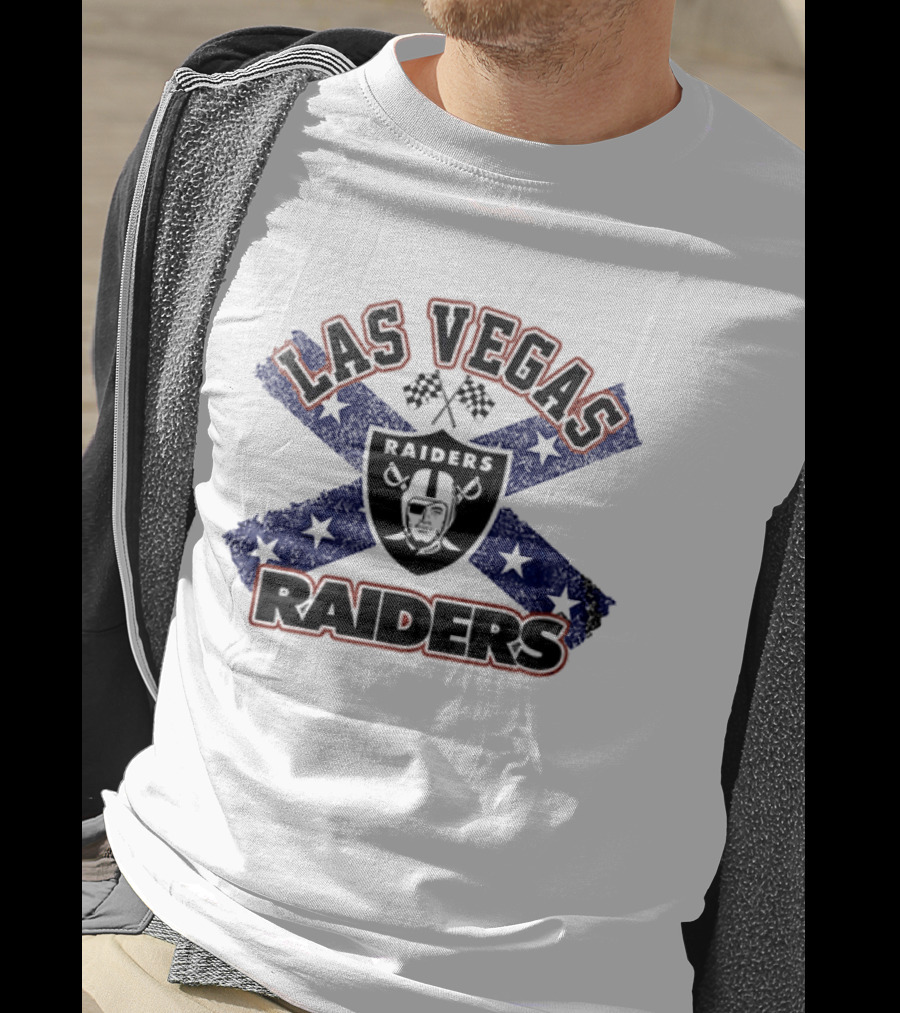 Las Vegas Raiders Confederate Flag Crossover With Dukes Of Hazzard T-Shirt