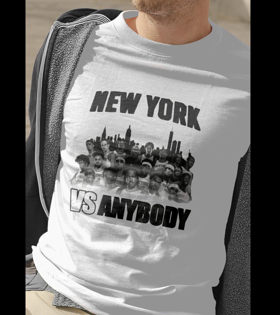 New York Knicks 2026 City Skyline Vs Anybody Basketball T-Shirt