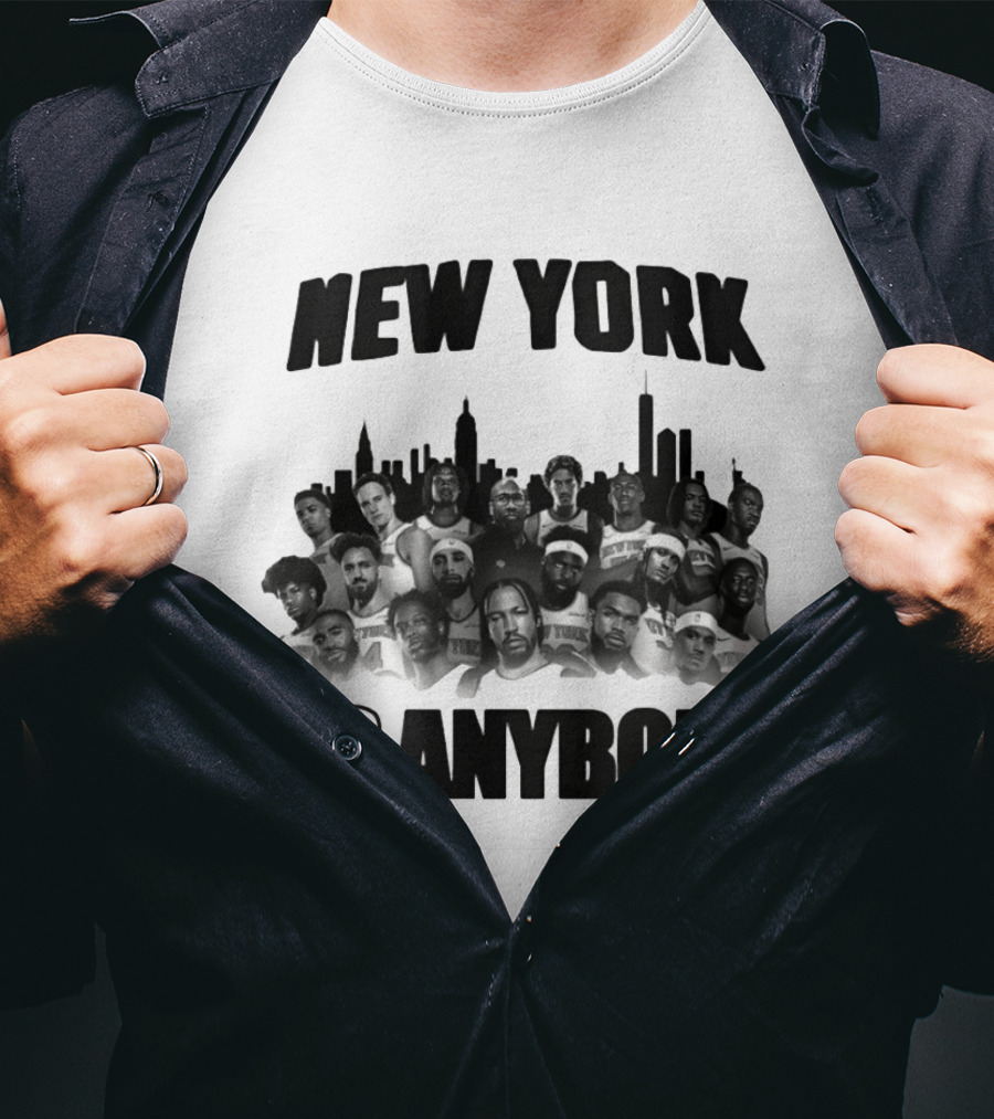 New York Knicks 2026 City Skyline Vs Anybody Basketball T-Shirt
