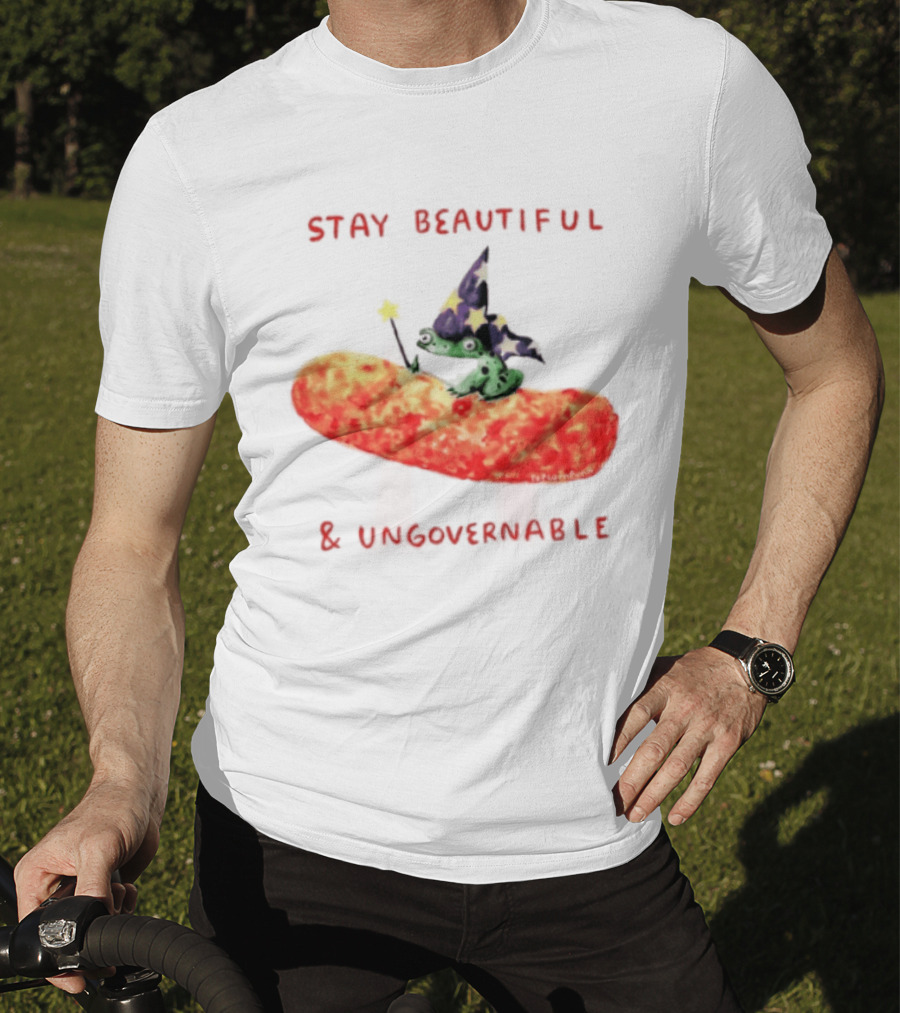 Stay Beautiful Ungovernable Wizard Frog Cheese Magic T-Shirt