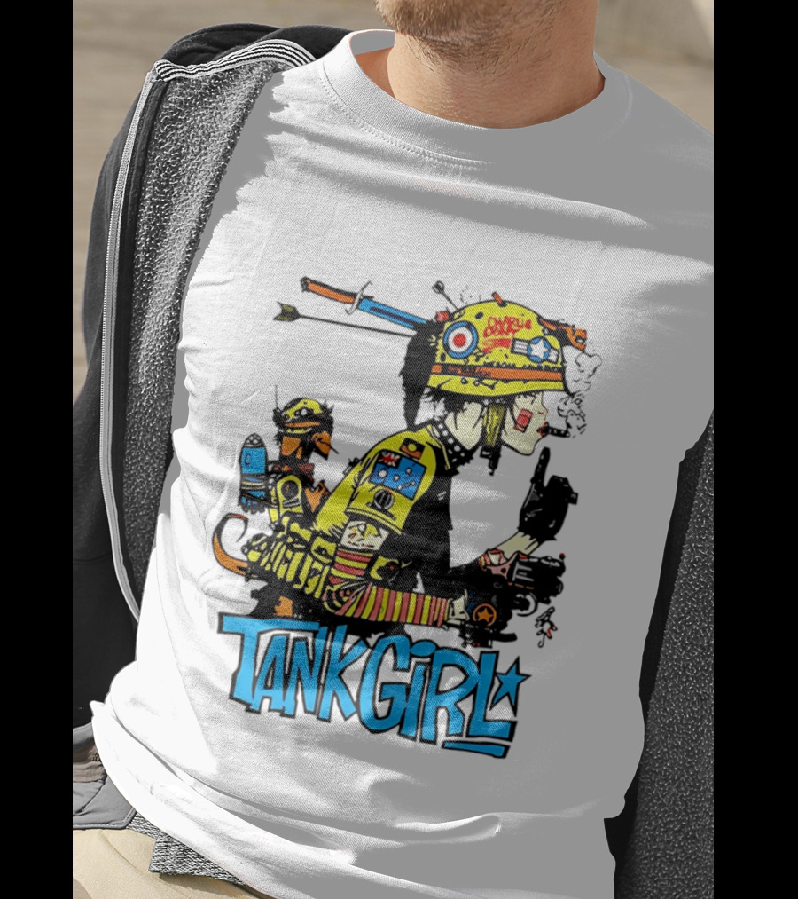 Tank Girl Vol 2 Comic Graphic With Booga And Classic Helmet T-Shirt