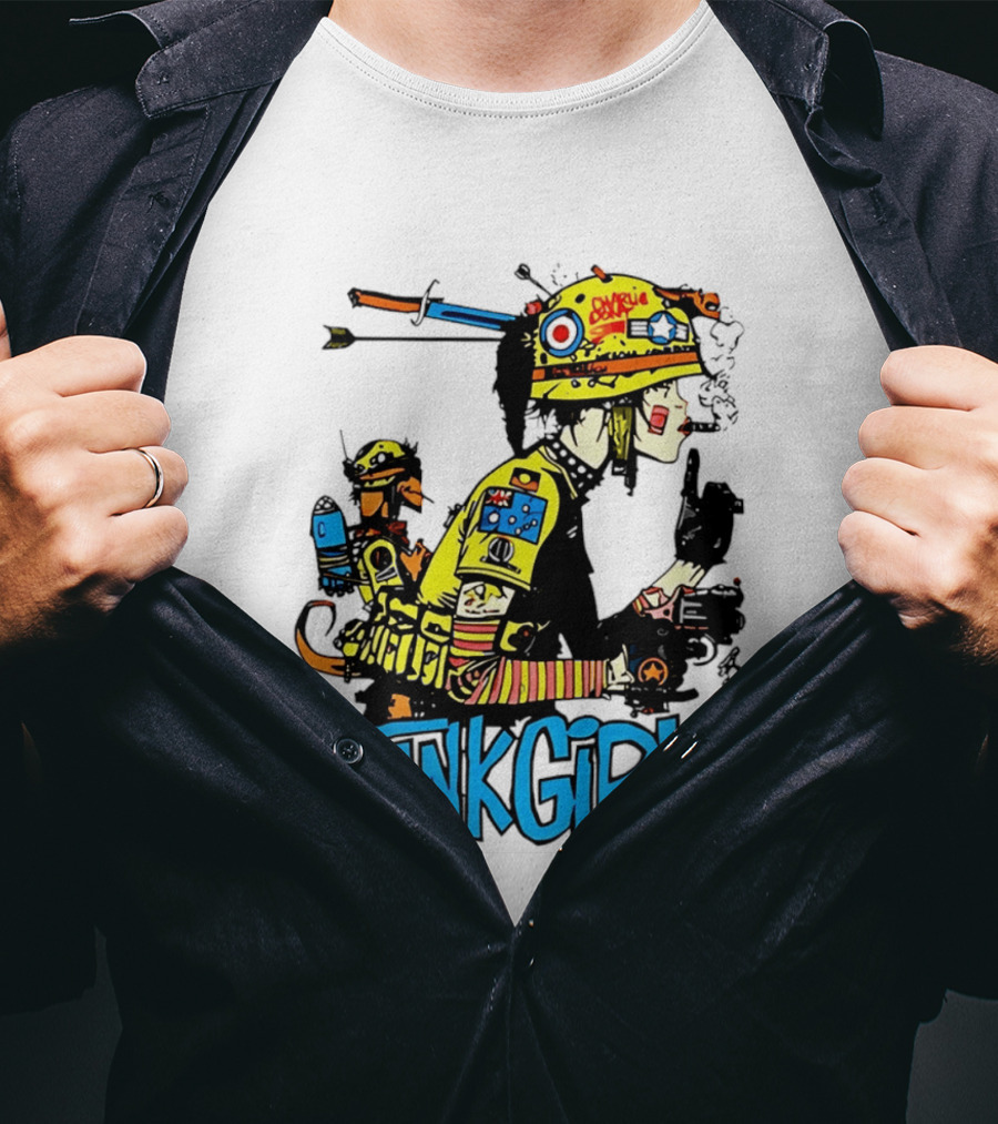 Tank Girl Vol 2 Comic Graphic With Booga And Classic Helmet T-Shirt