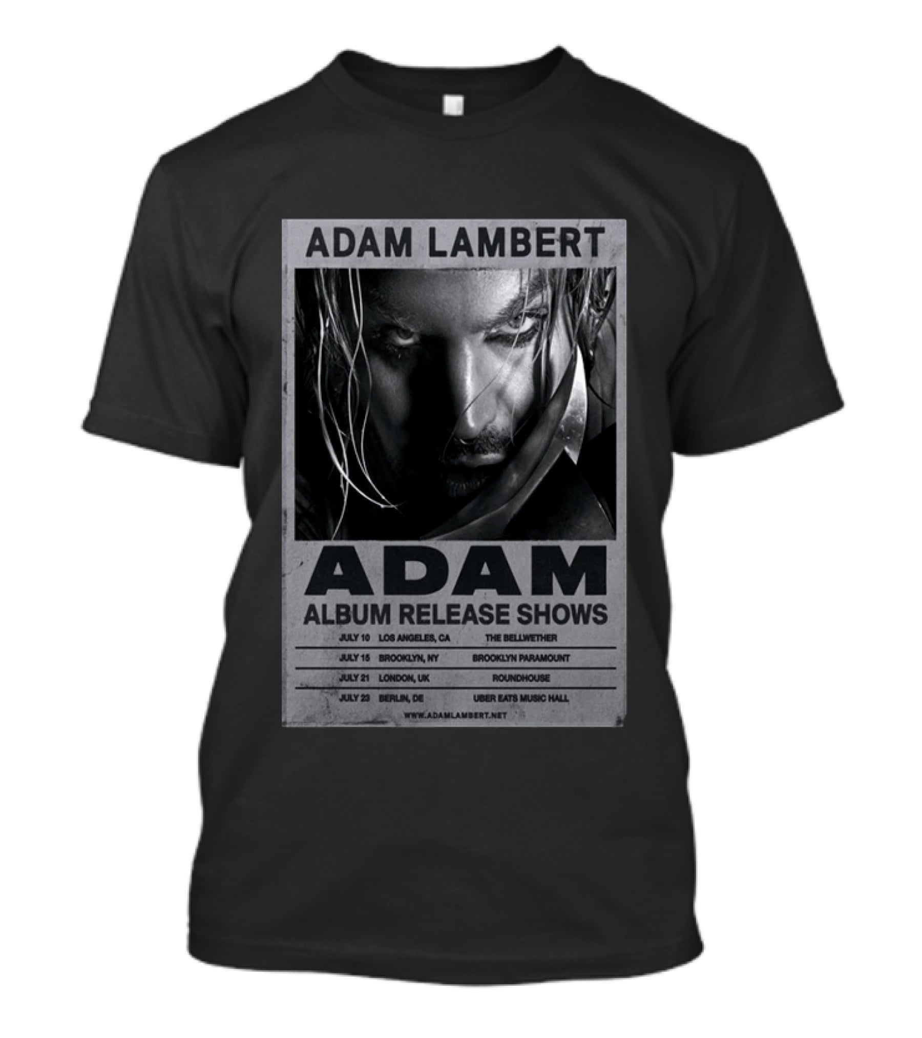 Adam Lambert Album Release Shows 2026 Los Angeles Brooklyn London Berlin T-Shirt