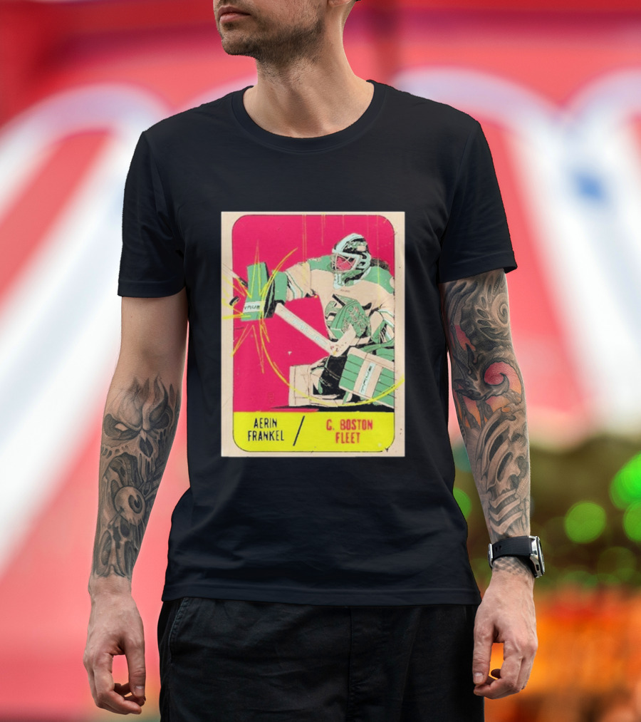 Aerin Frankel C. Boston Fleet Goalie Vintage Style Hockey Card T-Shirt