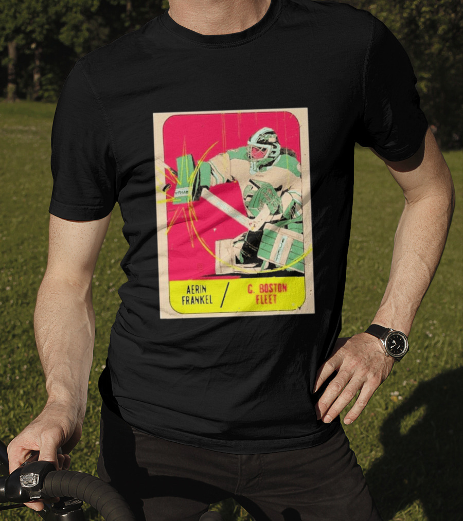 Aerin Frankel C. Boston Fleet Goalie Vintage Style Hockey Card T-Shirt
