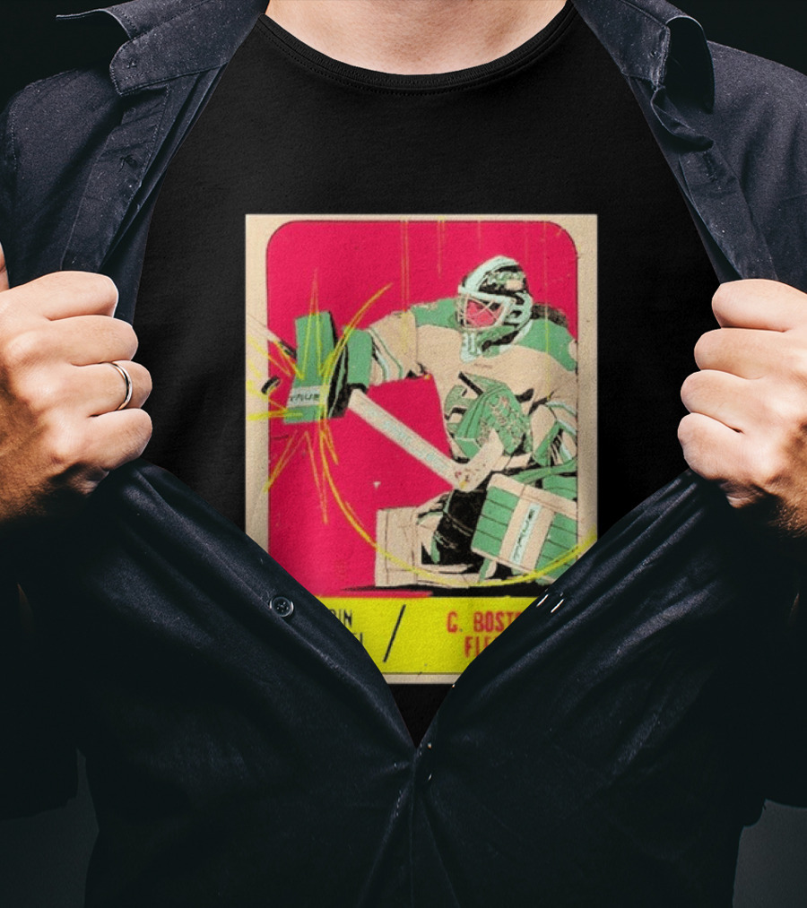 Aerin Frankel C. Boston Fleet Goalie Vintage Style Hockey Card T-Shirt
