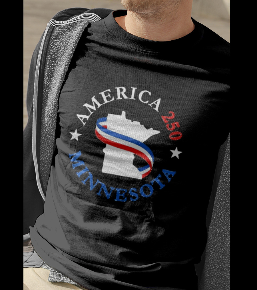 America 250 Minnesota State Celebration Patriot Stars T-Shirt