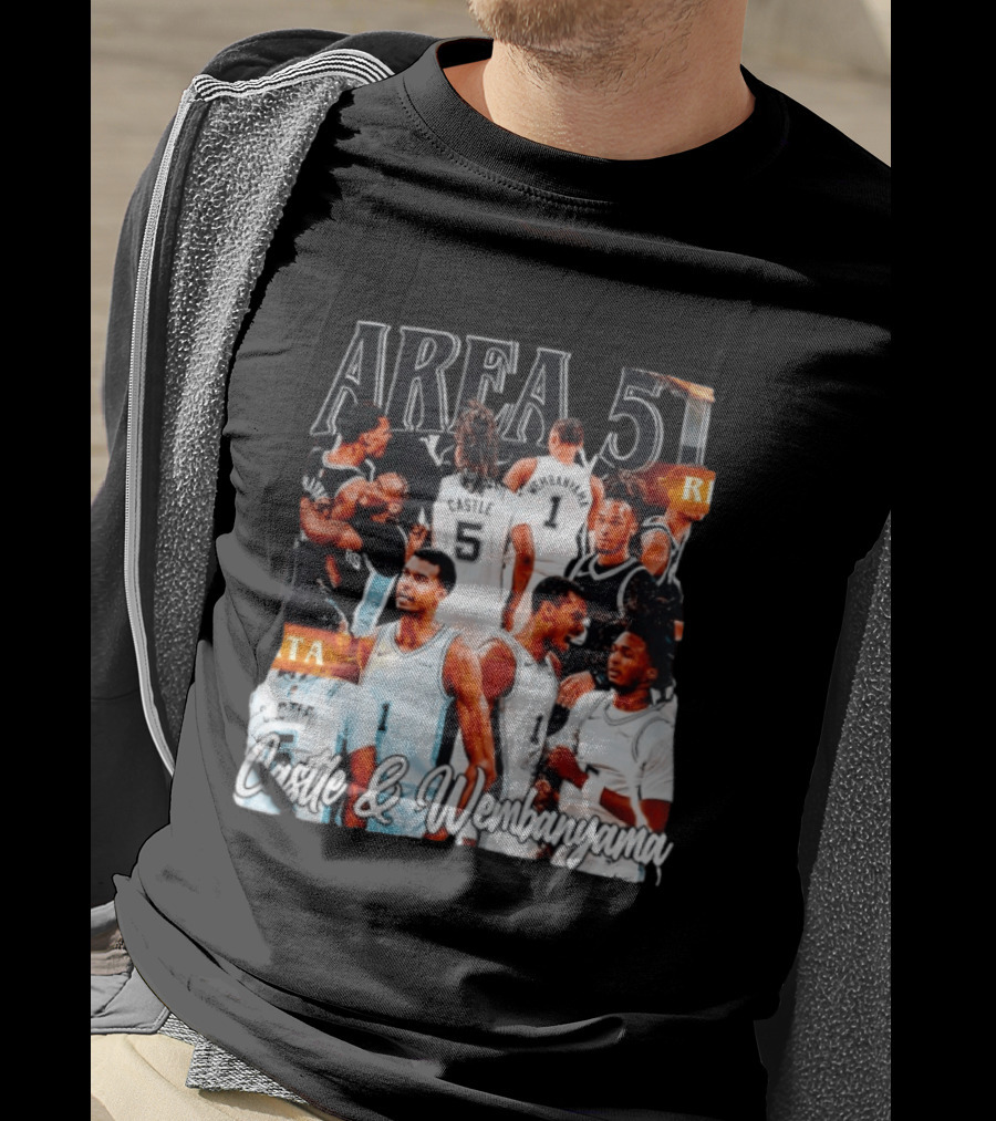 Area 51 Stephon Castle Victor Wembanyama San Antonio Spurs Basketball T-Shirt