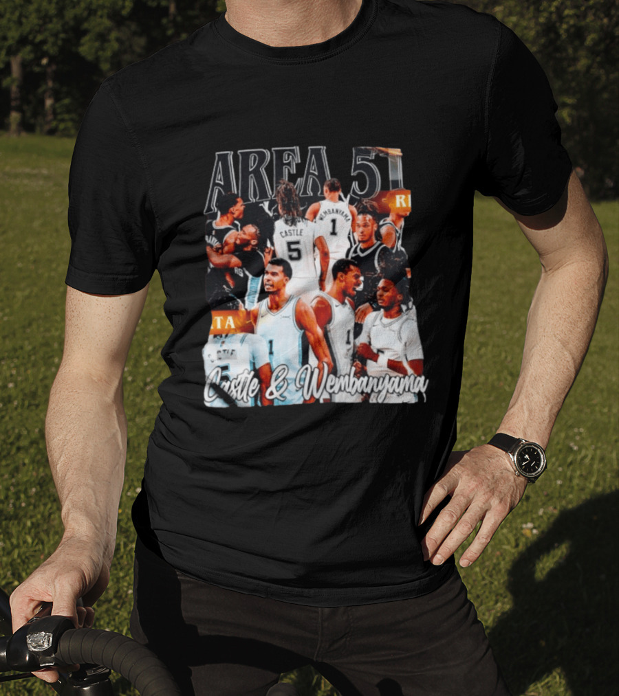 Area 51 Stephon Castle Victor Wembanyama San Antonio Spurs Basketball T-Shirt