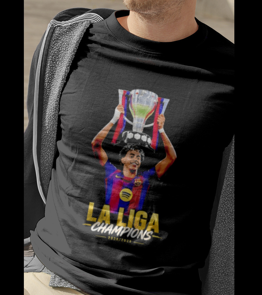 Barcelona La Liga Champions 2025 26 Mes Que Un Club T-Shirt