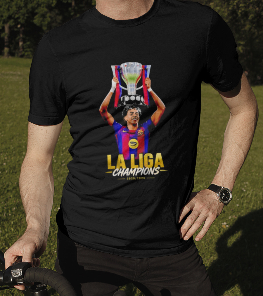Barcelona La Liga Champions 2025 26 Mes Que Un Club T-Shirt
