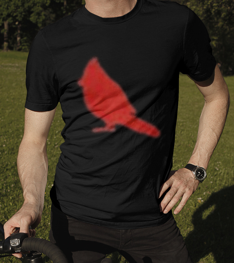 The Slumerican Cardinal Red Bird Stylized T-Shirt