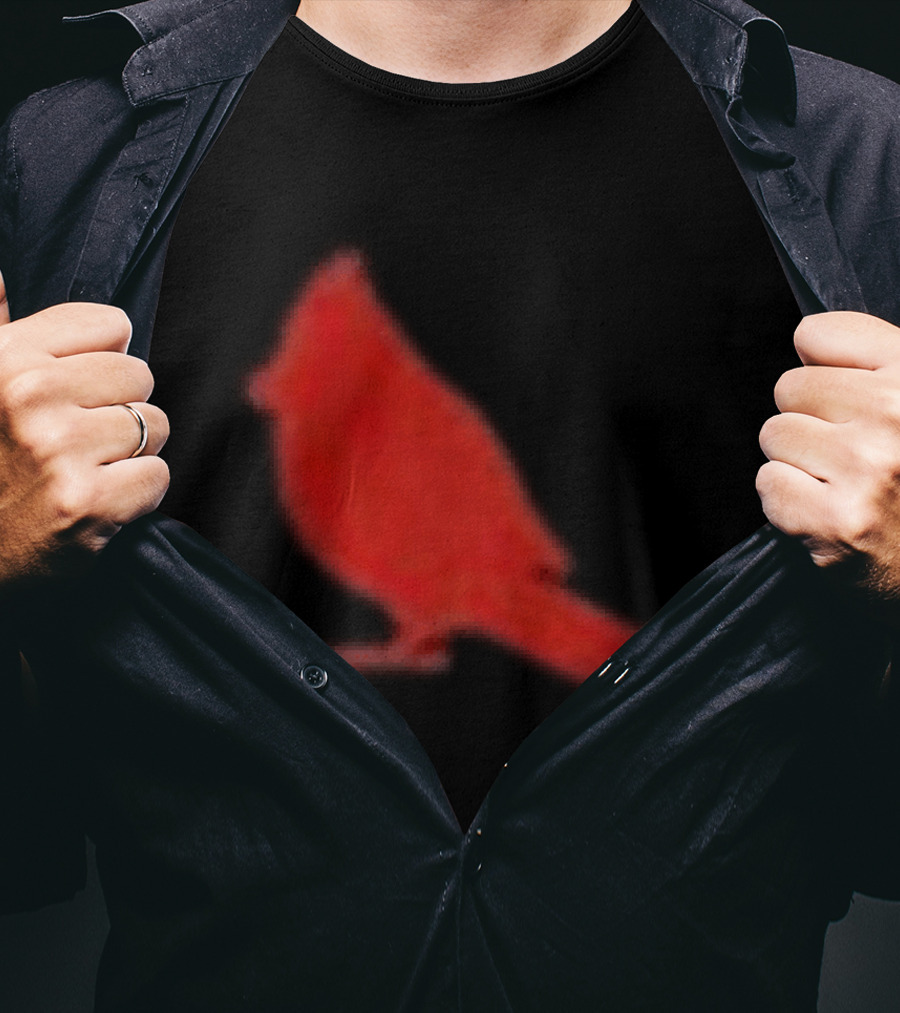 The Slumerican Cardinal Red Bird Stylized T-Shirt