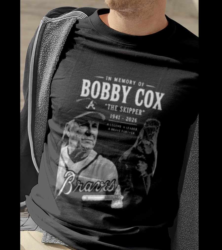 In Memory Of Bobby Cox The Skipper 1941 2026 Braves Legend Baseball Manager T-Shirt