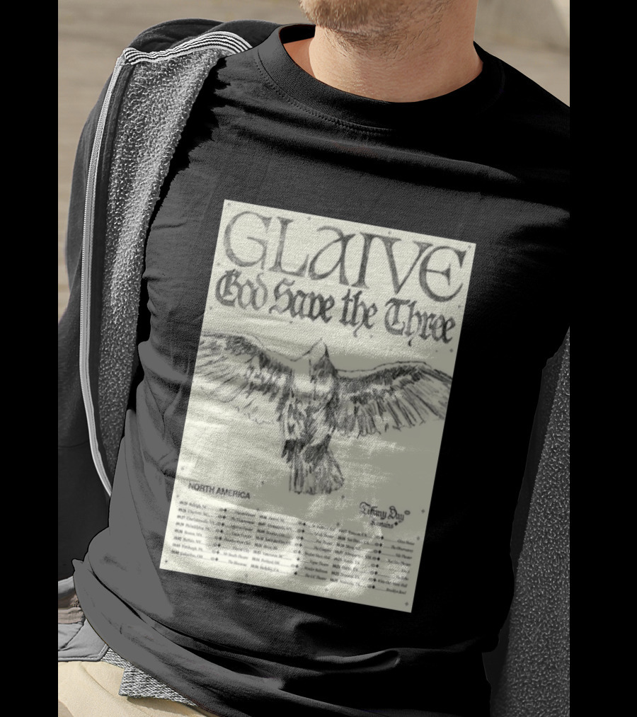 Glaive God Save The Three North America Tour 2026 Tiffany Day T-Shirt