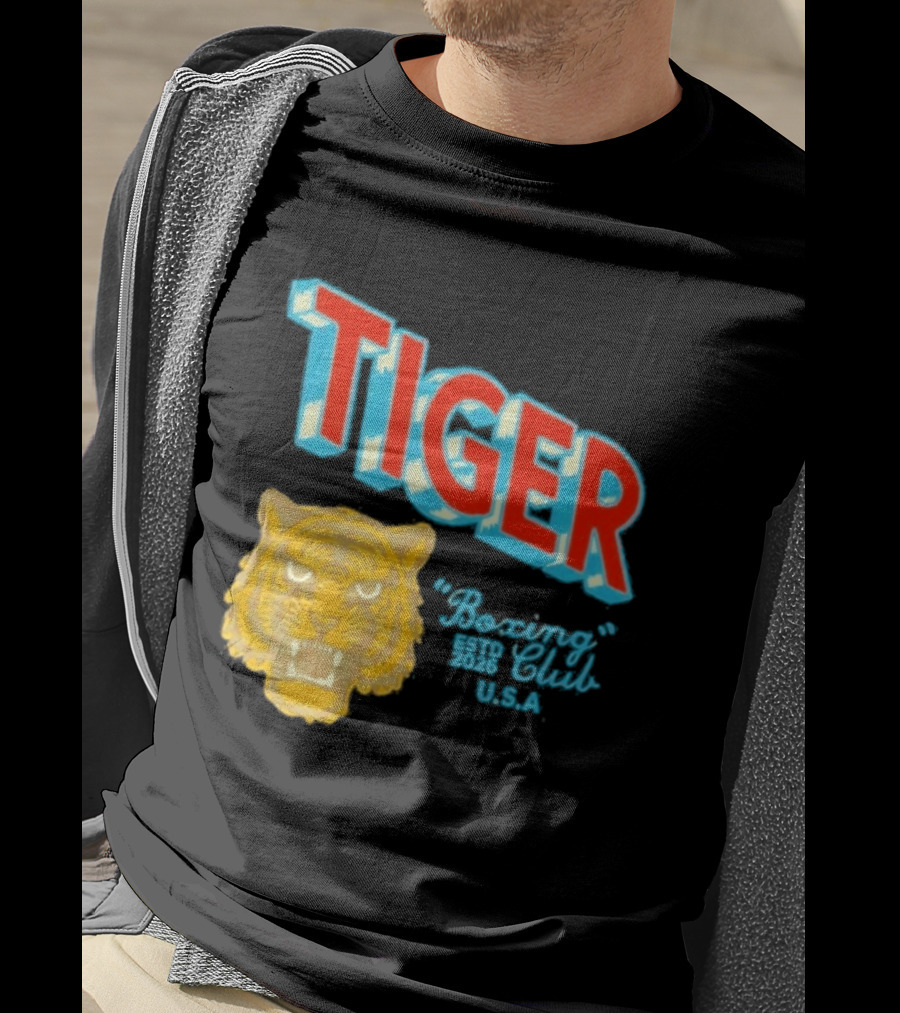 Tiger Boxing Club Estd 2026 USA Tiger Head Logo Sports Team T-Shirt