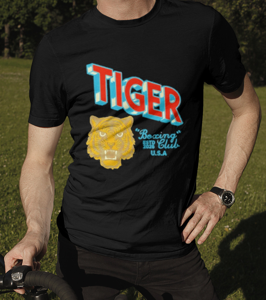 Tiger Boxing Club Estd 2026 USA Tiger Head Logo Sports Team T-Shirt