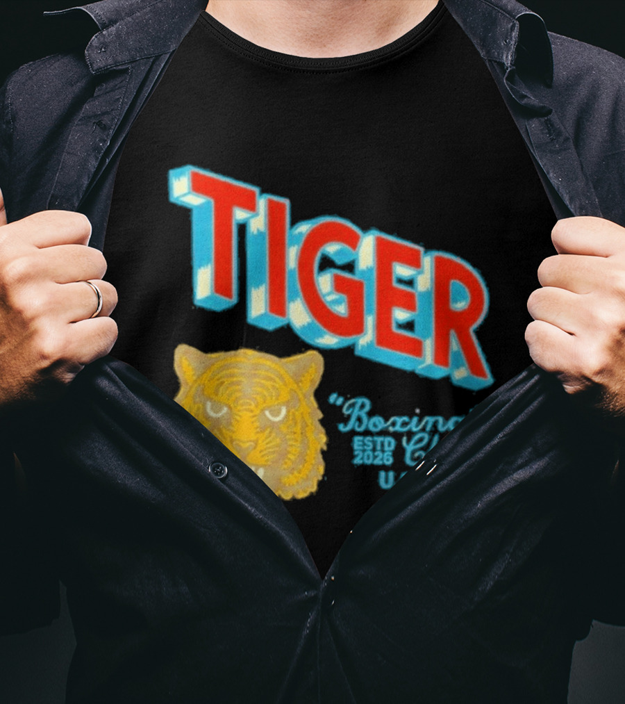 Tiger Boxing Club Estd 2026 USA Tiger Head Logo Sports Team T-Shirt