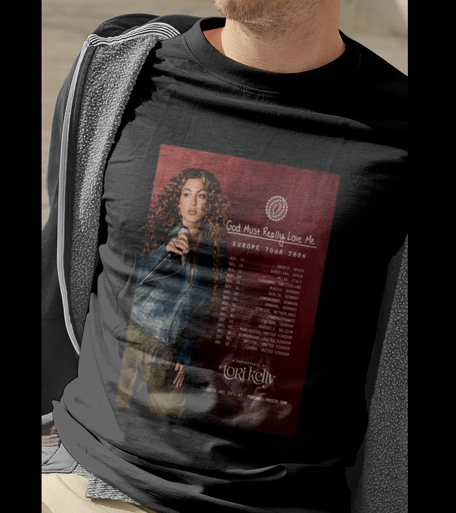 Tori Kelly Europe Tour 2026 God Must Really Love Me Concert Dates T-Shirt