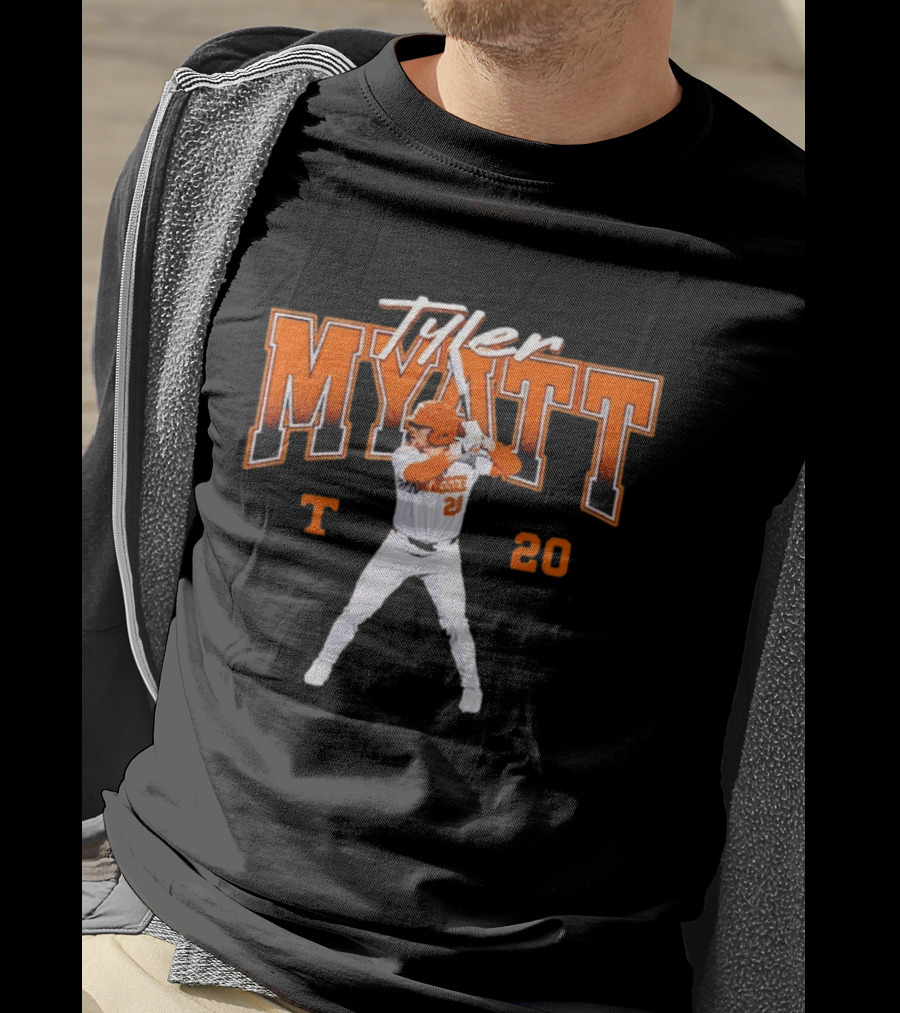Tyler Myatt Tennessee Volunteers Baseball Player 20 T-Shirt