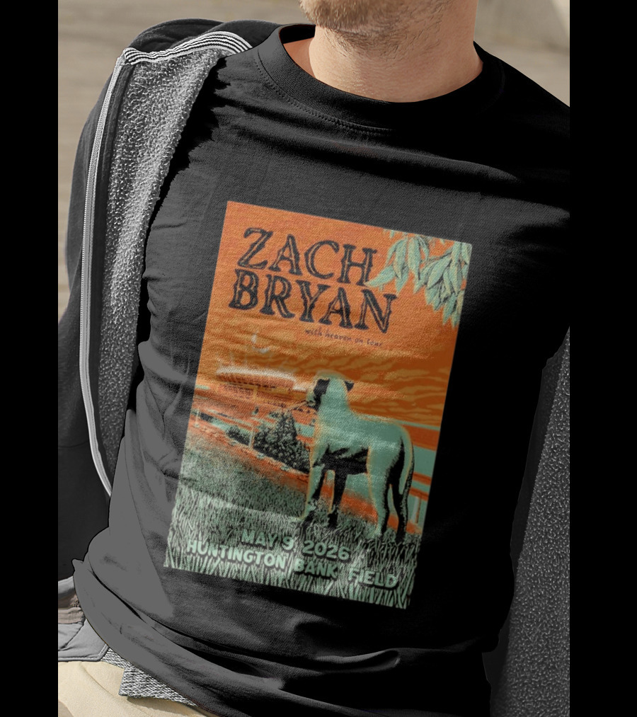 Zach Bryan Huntington Bank Field May 9 2026 With Heaven On Tour T-Shirt