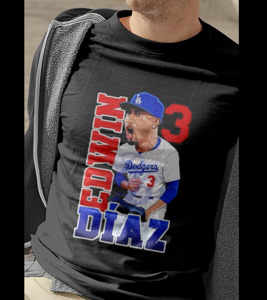 Los Angeles Dodgers Edwin Díaz Number 3 MLB Baseball 2026 T-Shirt