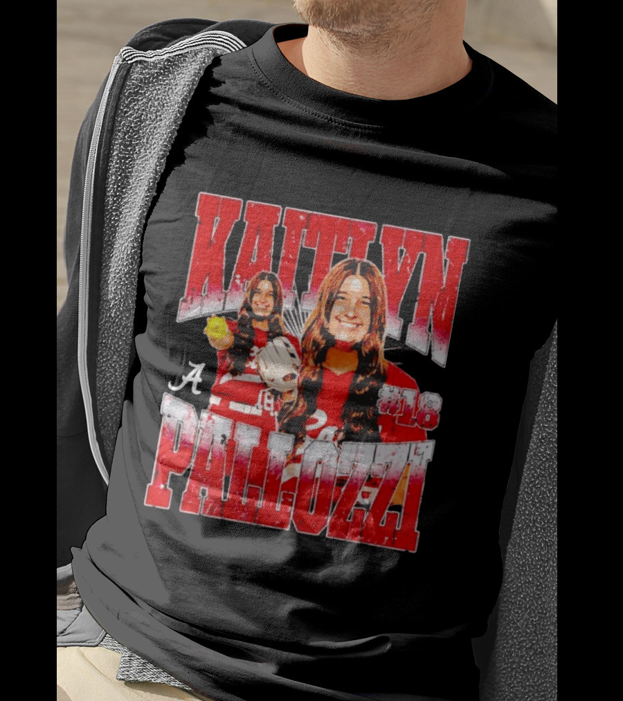 Kaitlyn Pallozzi Alabama Crimson Tide Softball Player #18 Collage T-Shirt