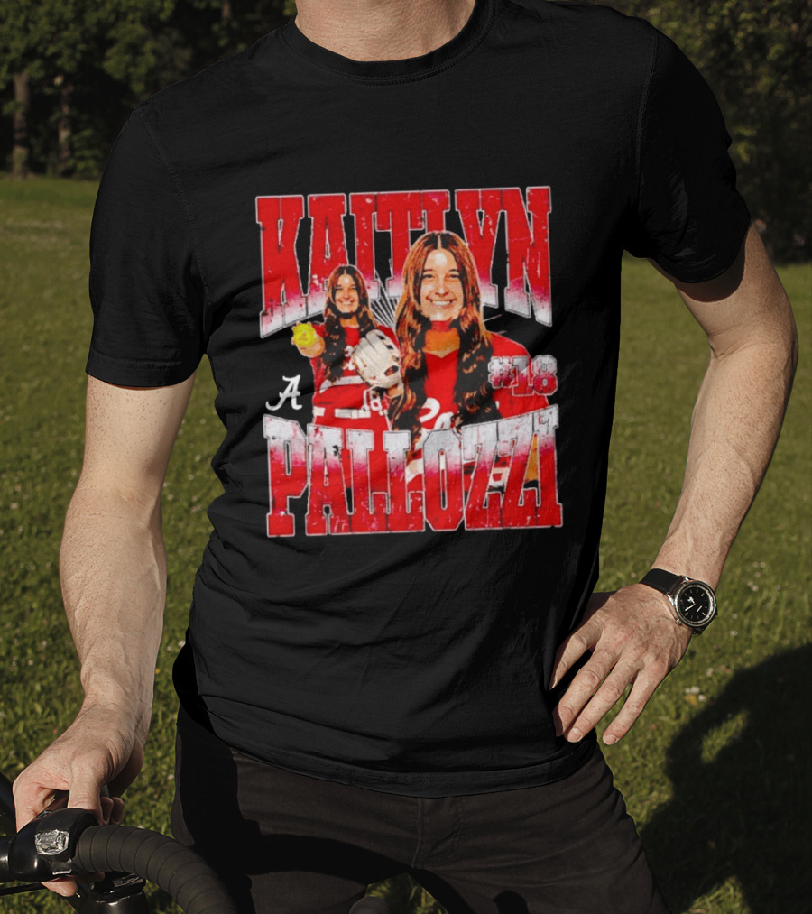 Kaitlyn Pallozzi Alabama Crimson Tide Softball Player #18 Collage T-Shirt