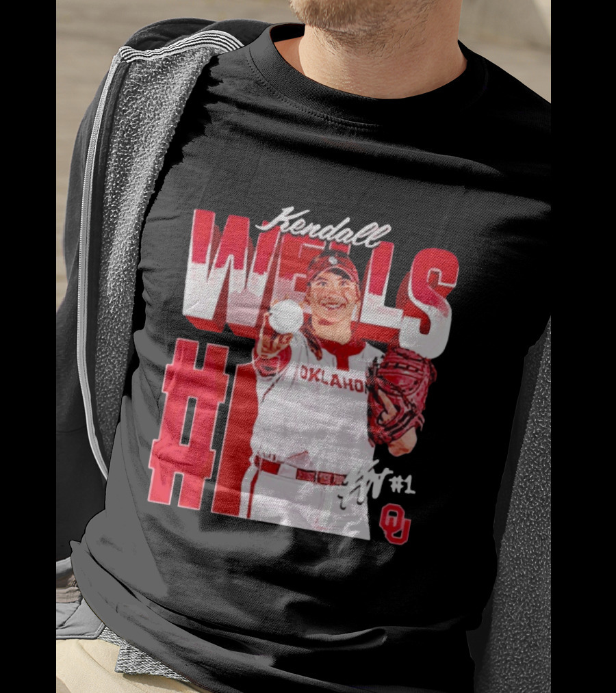 Kendall Wells Oklahoma Sooners Softball Player #1 T-Shirt