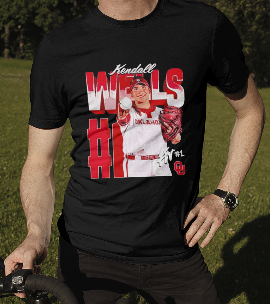 Kendall Wells Oklahoma Sooners Softball Player #1 T-Shirt