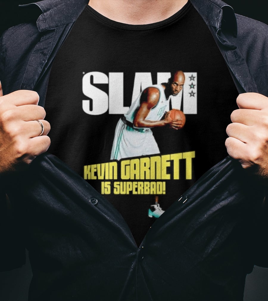 Slam Kevin Garnett Is Superbad Celtics Basketball T-Shirt